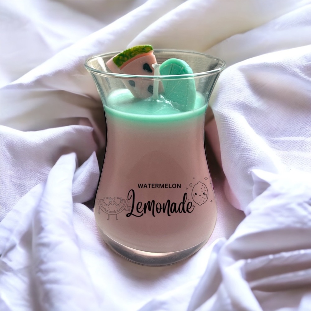 Handmade Candle Watermelon Lemonade - Watermelon and Lemon Fragance